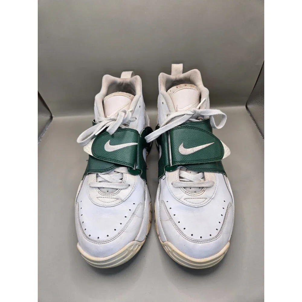 Nike Air Veer 2014 Shoes Men's 12 White Green Running Athletic Workout Sneakers